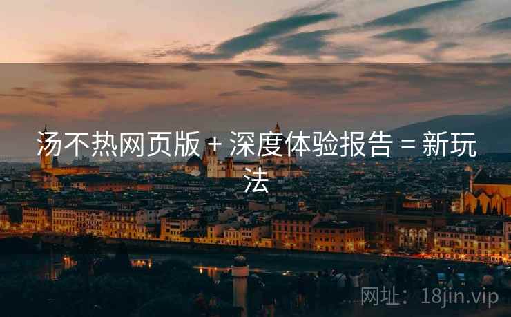 汤不热网页版 + 深度体验报告 = 新玩法